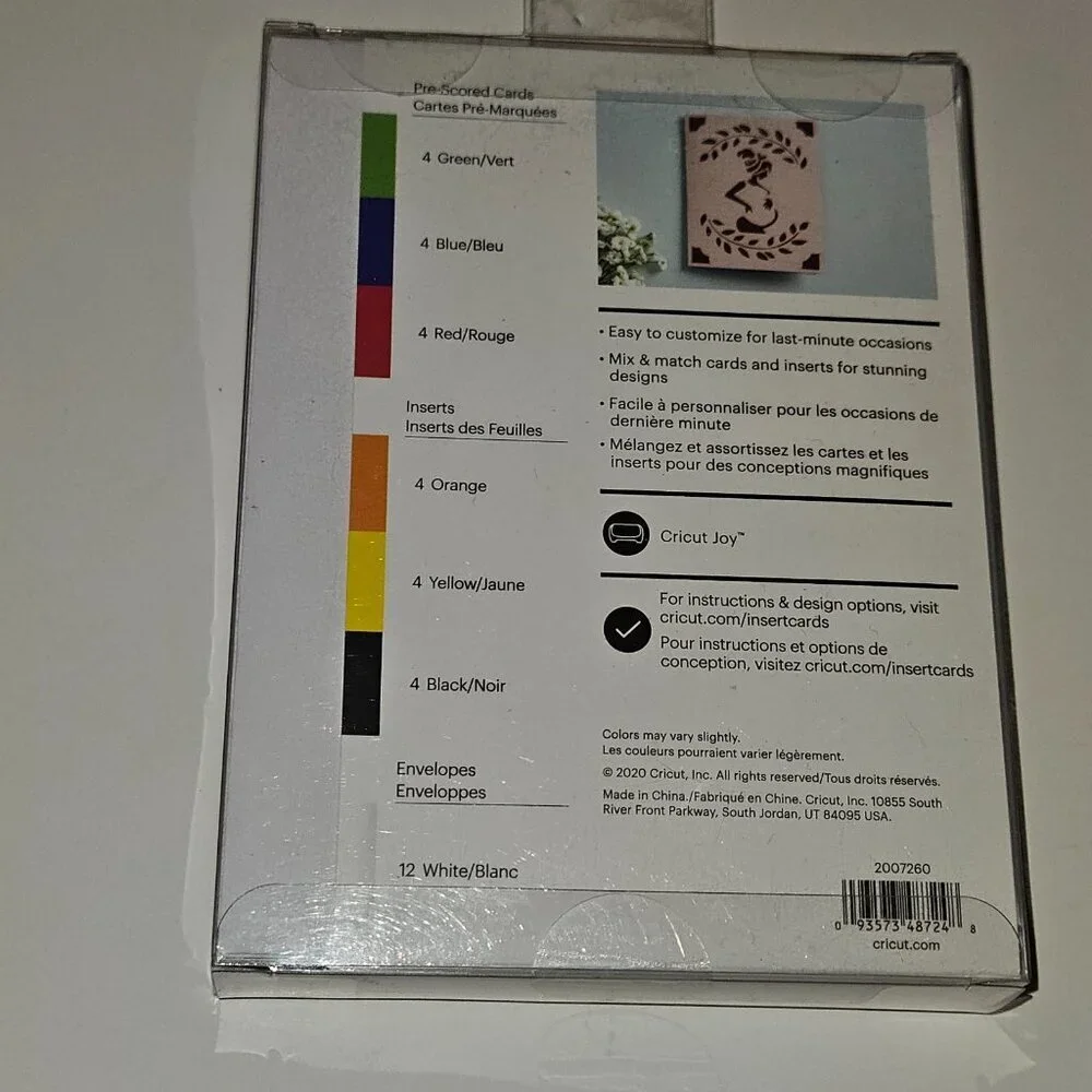 Cricut Joy Insert Cards Envelopes Lot 8 Pkgs Fingerpaint Romantic Sensei READ